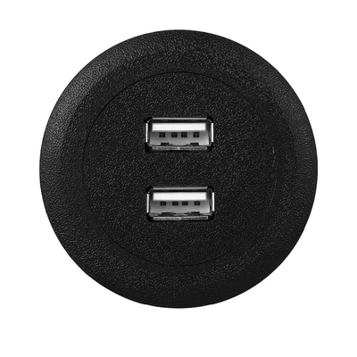 الصين أسود اللون USB مقبس الطاقة ، DIY USB التوصيل المخرج مادة ABS استخدام داخلي المزود